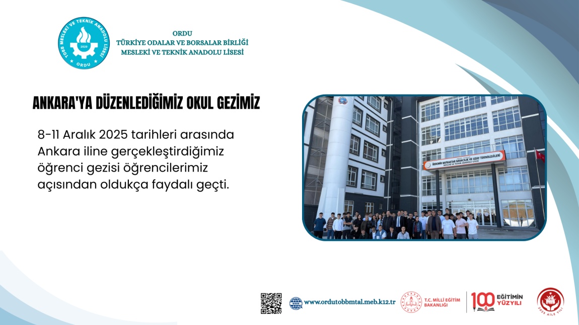 Ankara'ya Düzenlediğimiz Okul Gezimiz