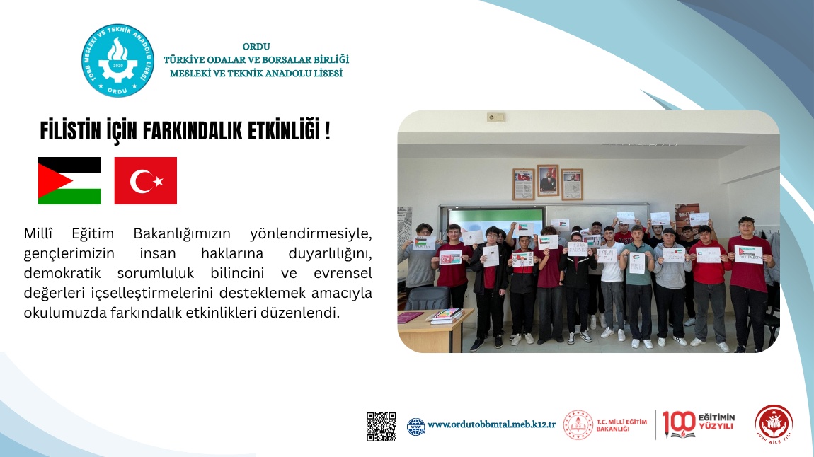  Filistin İçin Farkındalık Etkinliği !